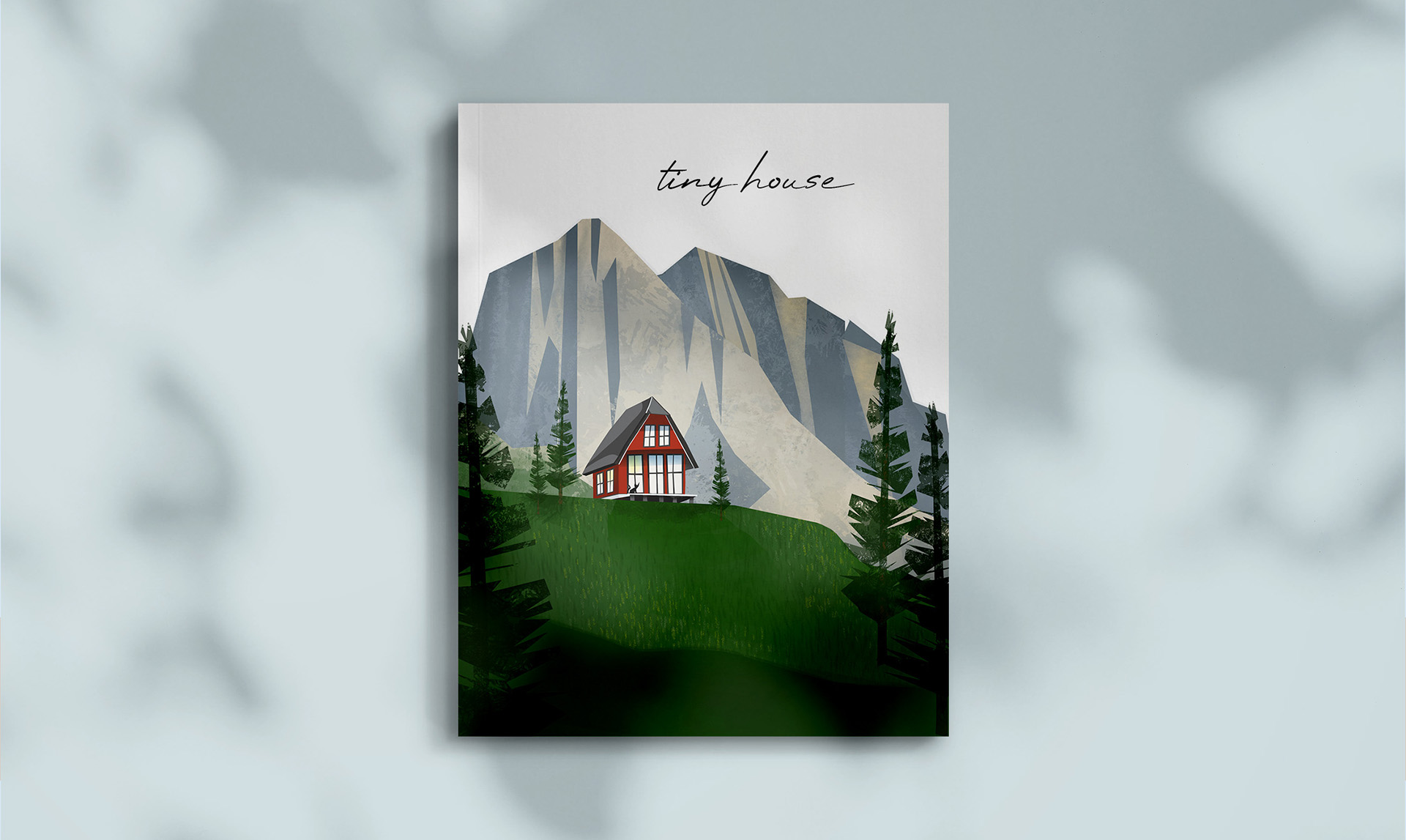 Digitale Illustration tiny house illustration landschaft janin ahansen