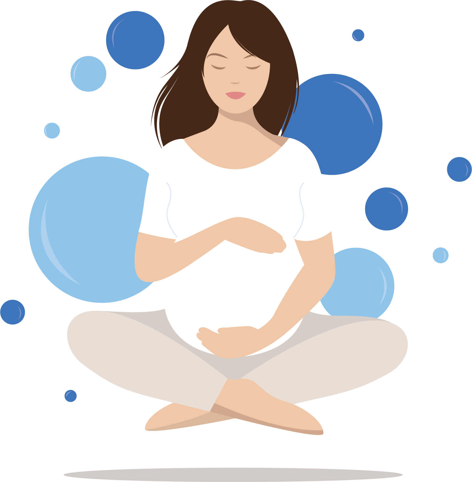 Illustration Schwerelos Meditation